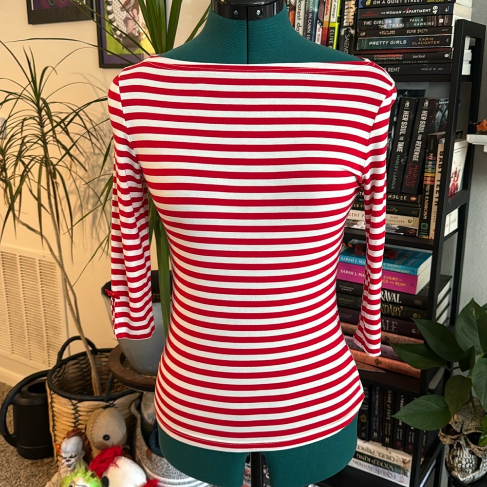 Striped 3/4 sleeve